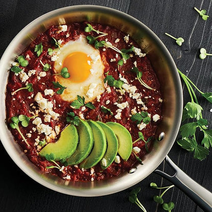 Tramontina Signature Tri-Ply Clad Stainless Steel 8-Inch Small Frying Pan, Induction-Ready Skillet, Dishwasher-Safe, NSF-Certified, Made in Brazil
