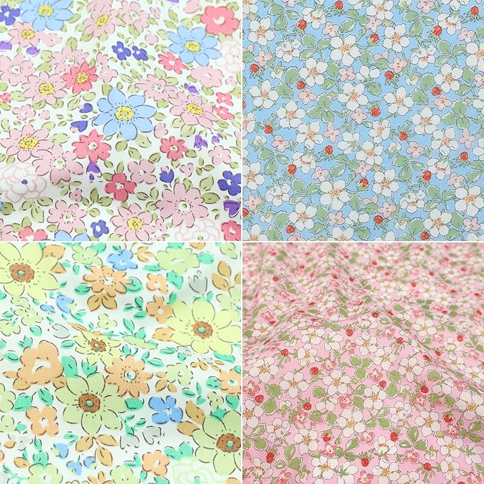Nodsaw Charm Packs for Quilting 5 inch - 42 5" Charm Squares for Quilting - Colorful Bright Pastel Spring Floral Print Cotton Fabric Quilt Squares 5x5 for Sewing, Patchwork, and DIY Crafts