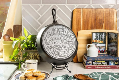 Lodge Manufacturing Company 12 Inch Seasoned Cast Iron Skillet w/North Carolina Road Trip