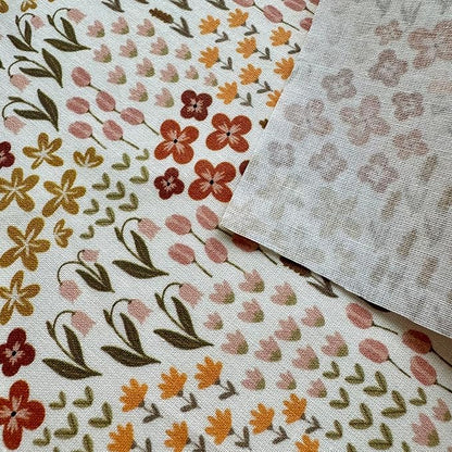 Vintage Floral Patchwork Cotton Fabric Set – 60 Pre-Cut Squares, 20×20 cm (8×8 inch), 100% Cotton, Eco Digital Print, Made in Türkiye