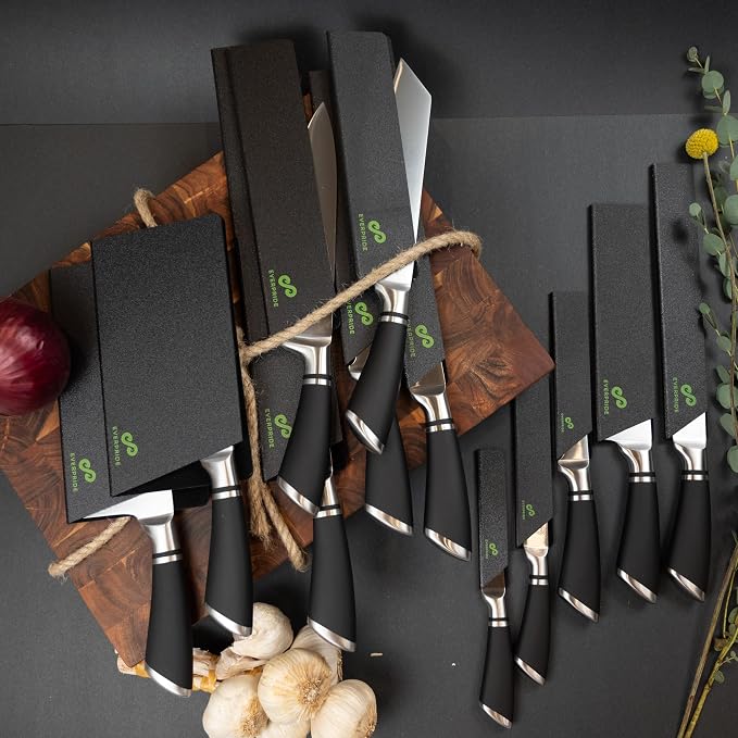 EVERPRIDE 12-Piece Knife Guard Set, Universal Blade Cover Knife Sheaths for Chef and Kitchen Knives Durable Knife Edge Guards Include Multiple Sizes to Protect Your Full Set of Knives