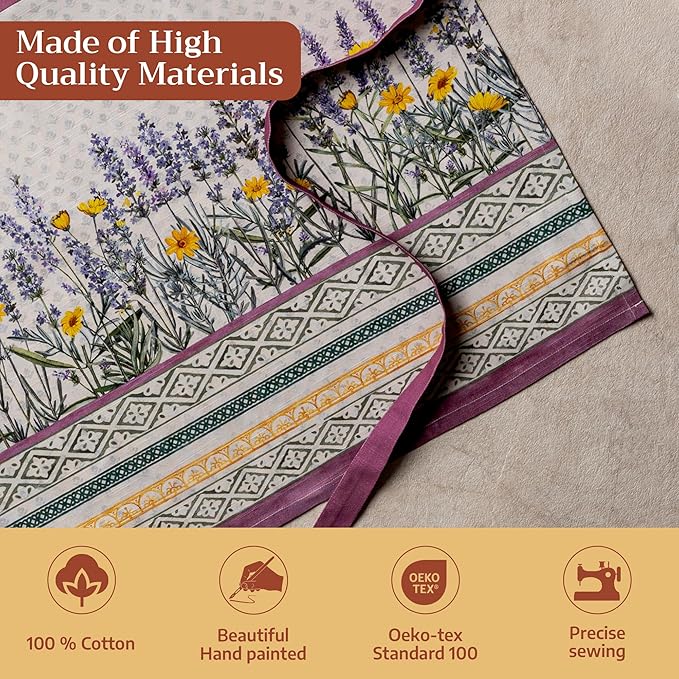 Maison d' Hermine 100% Cotton Apron for women with Pocket Kitchen Chef Apron for Men Cooking Spring Summer