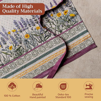 Maison d' Hermine 100% Cotton Apron for women with Pocket Kitchen Chef Apron for Men Cooking Spring Summer