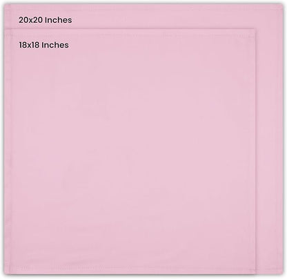 Utopia Kitchen Pink Cloth Napkins [12 Pack, 18x18 Inch] Absorbent Cotton Blend Washable and Reusable for Dinner, Restaurant, Lunch, Wedding and Hotel