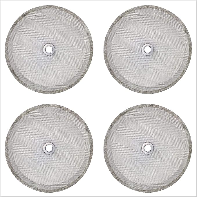 4pcs french press filter screen,Universal 1000 ml, 34 Oz, 8 Cup French Press Coffee Makers and Tea Machines 4 Inch Stainless Steel French Press Replacement coffee filter mesh