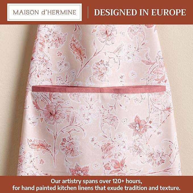 Maison d' Hermine 100% Cotton Apron for women with Pocket Kitchen Chef Apron for Men Cooking Spring Summer