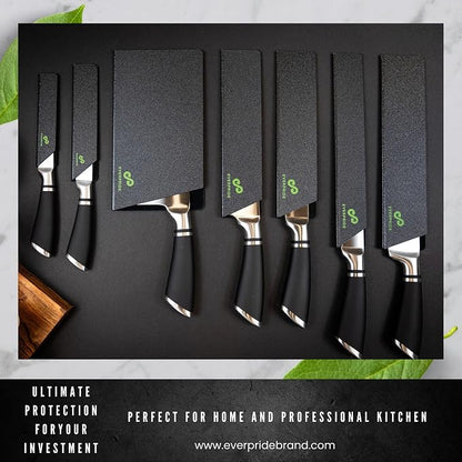 EVERPRIDE 7-Piece Knife Guard Set, Universal Blade Cover Knife Sheaths for Chef and Kitchen Knives Durable Knife Edge Guards Include Multiple Sizes to Protect Your Full Set of Knives