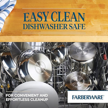 Farberware Classic Series Stainless Steel Sauce Pot with Lid, 4-Quart Cookware, Silver