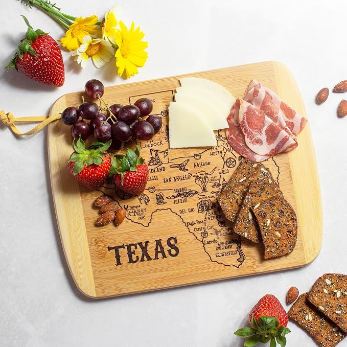 Totally Bamboo A Slice of Life Texas State Serving and Cutting Board, 11" x 8.75"