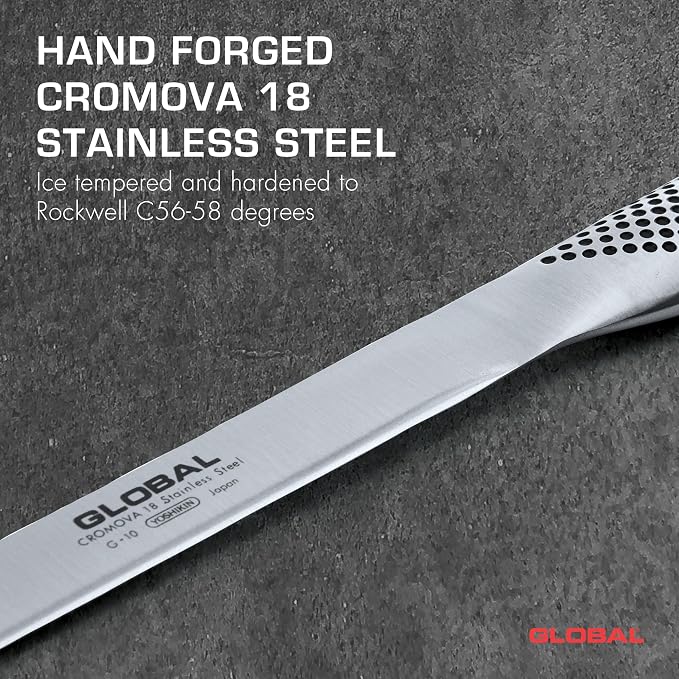 Global G-10 12-1/2-Inch Flexible Slicing Knife, 12.5", Stainless Steel