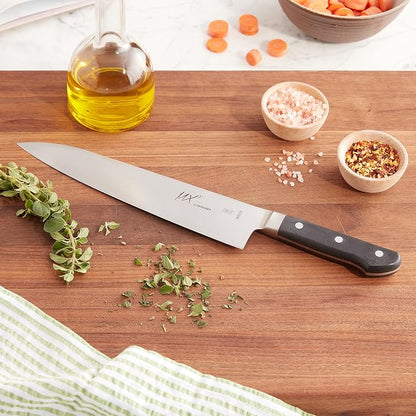 Mercer Culinary MX3 Premium San Mai VG-10 Steel Core Blade Gyuto Chef Knife, 240mm 9 1/2 Inch,Black