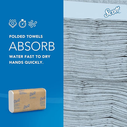 Scott Professional Essential C-Fold Folded Paper Towels, Bulk (01510), Fast-Drying Absorbency Pockets, 13.15"x10.125" Towel, White (200 Sheets/Pack, 12 Packs/Case, 2,400 Sheet Total)