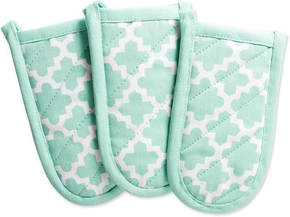 DII Lattice Basics Collection Kitchen Essentials, Pan Handle Set, Aqua, 3, Piece