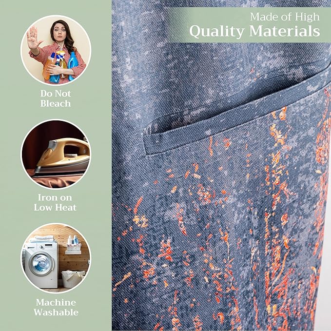 Maison d' Hermine 100% Cotton Apron for women with Pocket Kitchen Chef Apron for Men Cooking Spring Summer