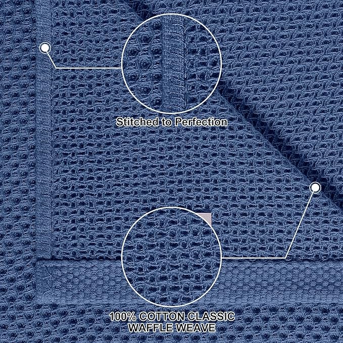 Homaxy 100% Cotton Kitchen Towels and Dishcloths Set, 12 x 12 Inches and 13 x 28 Inches, Set of 10 Bulk Kitchen Towels Set, Ultra Soft Absorbent Dish Cloths for Washing Dishes, Multicolor