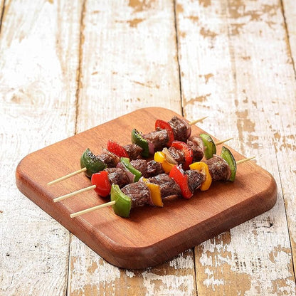 200 PCS Bamboo Skewers, 10 Inch Wooden Skewer for Appetizers, Fruit, Kebabs, Grilling Barbecue, Mini Burger, Sausage, Cocktail Picks for Drinks, Long Toothpicks, Food Sticks Natural, Kitchen Gadget