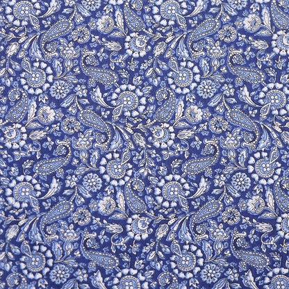 Nodsaw 14Pcs Vintage Floral Paisley Fat Quarter Fabric, Fall Navy Dark Blue | 100% Soft Cotton, Precut 18x22 inch Quilting Material Bundle For Sewing, Quilts, Bags, DIY Crafts, Upholstery