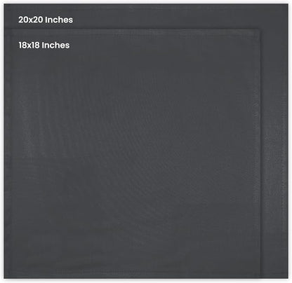 Utopia Kitchen Charcoal Cloth Napkins [12 Pack, 18x18 Inch] Absorbent Cotton Blend Washable and Reusable for Dinner, Restaurant, Lunch, Wedding and Hotel