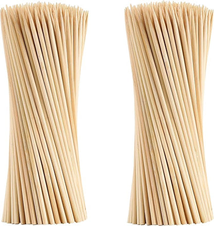 1000 PCS Bamboo Skewers, 6 Inch Wooden Skewer for Appetizers, Fruit, Kebabs, Grilling Barbecue, Mini Burger, Sausage, Cocktail Picks for Drinks, Long Toothpicks, Food Sticks Natural, Kitchen Gadget