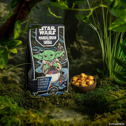 Bones Coffee Company Star Wars Cantina Caramel Crunch Coffee - Medium Roast - Whole Bean - 100 Percent Low-Acid Arabica Coffee Beans - Buttery Caramel Popcorn Flavor - 12 Oz