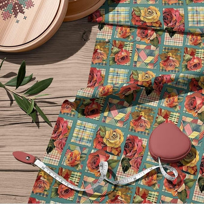 100% Cotton Fabric by the Yard – Turkish Quality Quilting & Sewing Fabric, 1 Yard x 1.69 Yards Wide, Patchwork Cotton for Crafts