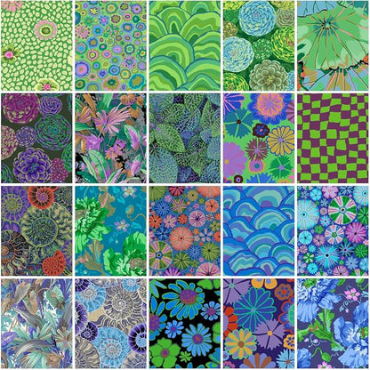 Kaffe Fassett Collective August 2024 Cool 20 Fat Quarters FreeSpirit Fabrics
