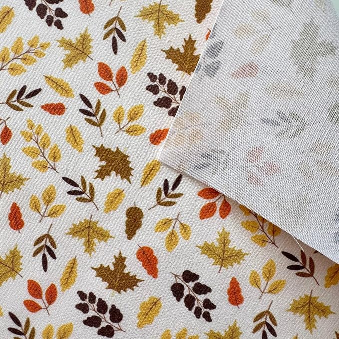 Autumn Harmony Patchwork Cotton Fabric Set – 60 Pre-Cut Squares, 20×20 cm (8×8 inch), 100% Cotton, Eco Digital Print, Made in Türkiye