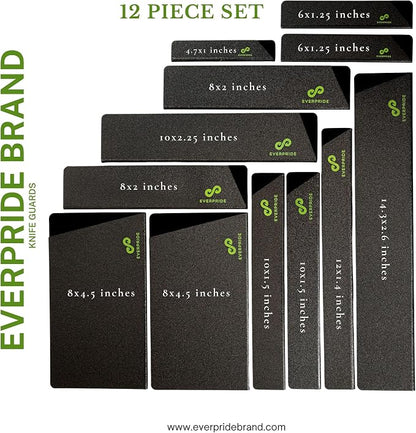 EVERPRIDE 12-Piece Knife Guard Set, Universal Blade Cover Knife Sheaths for Chef and Kitchen Knives Durable Knife Edge Guards Include Multiple Sizes to Protect Your Full Set of Knives