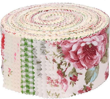 Nodsaw Jelly Rolls for Quilting Clearance 42 Strip 2.5" x 44" - Cotton Jelly Roll Fabric Strips for Quilting, Sewing, Blanket, Rug, Home Decor, and Purse Making, Vintage Floral