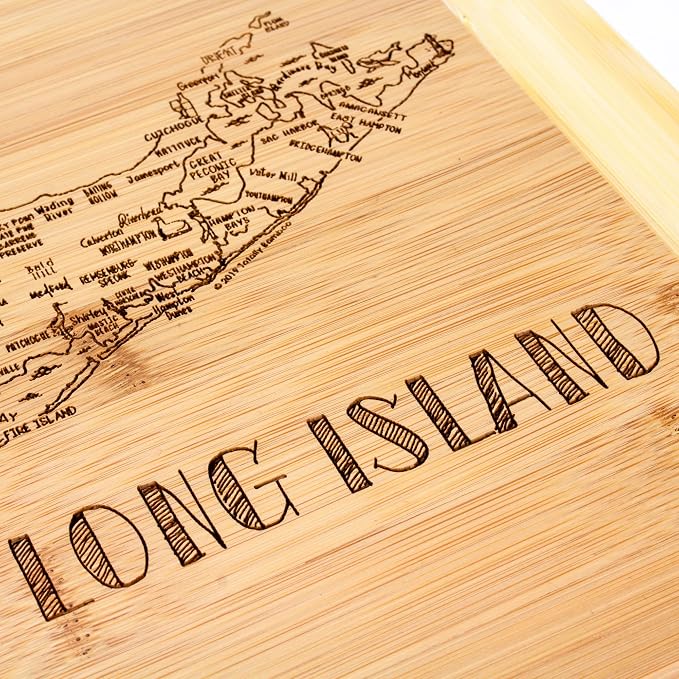 Totally Bamboo A Slice of Life Long Island Serving and Cutting Board, 11" x 8.75"