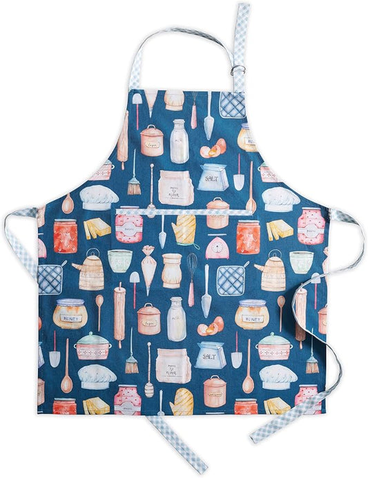 Maison d' Hermine 100% Cotton Apron for women with Pocket Kitchen Chef Apron for Men Cooking Spring Summer