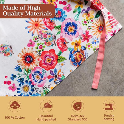 Maison d' Hermine 100% Cotton Apron for women with Pocket Kitchen Chef Apron for Men Cooking Spring Summer