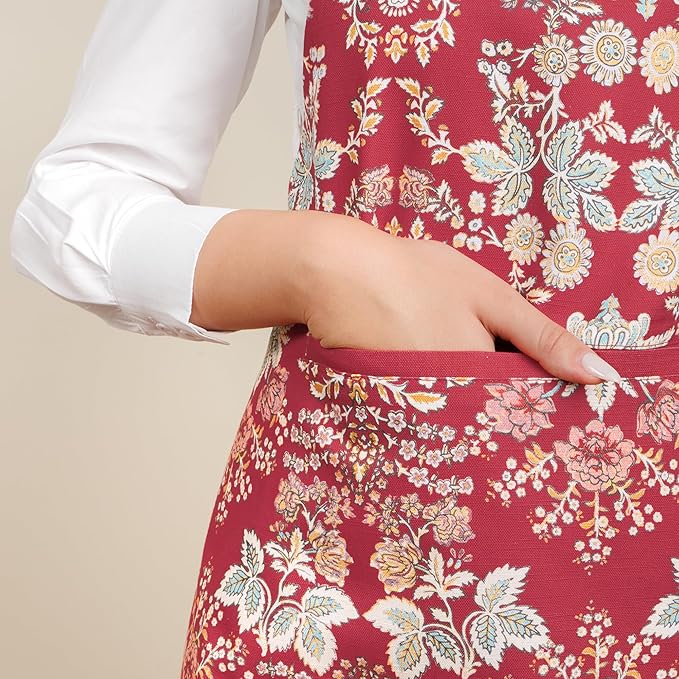 Maison d' Hermine 100% Cotton Apron for women with Pocket Kitchen Chef Apron for Men Cooking Spring Summer