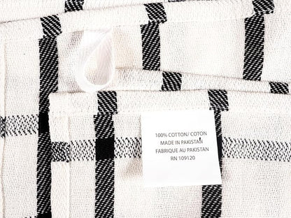 KAF Home Assorted Flat Kitchen Towels - Set of 10, 18 x 28 Inch (Black)