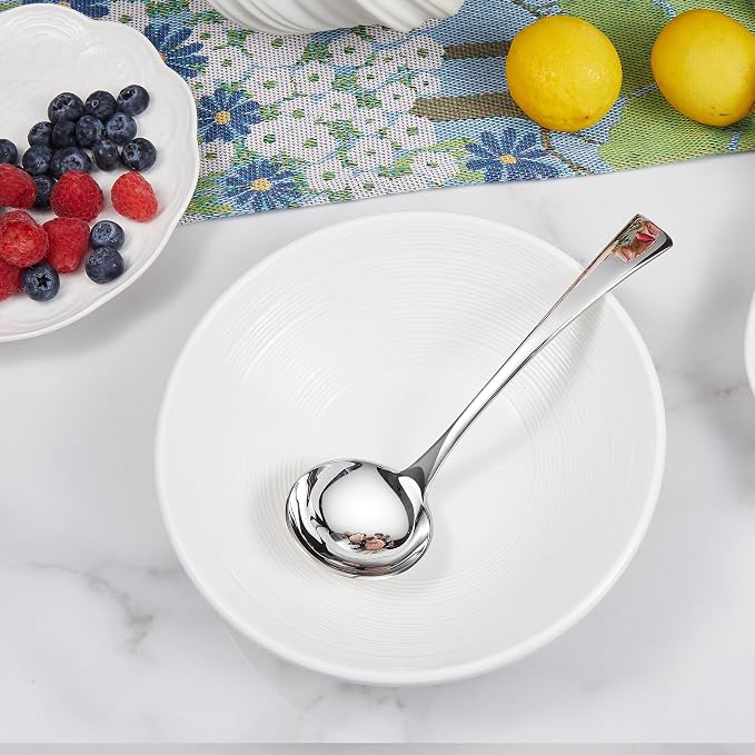 KEAWELL Austin Gravy Ladle, 18/10 Stainless Steel, 7.6 inch, Silver, Dishwasher Safe (2)