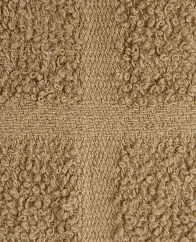 Ritz Terry Check Dish Cloth Set: Highly Absorbent & Super Soft - 100% Cotton, Durable Kitchen Cleaning Cloths for Wiping Tables and Counters, 6-Pack, Mocha