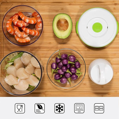 FOSA Vacuum Seal Food Storage System Reusable Container Deluxe Set with Vacuum and 10 Reusable containers