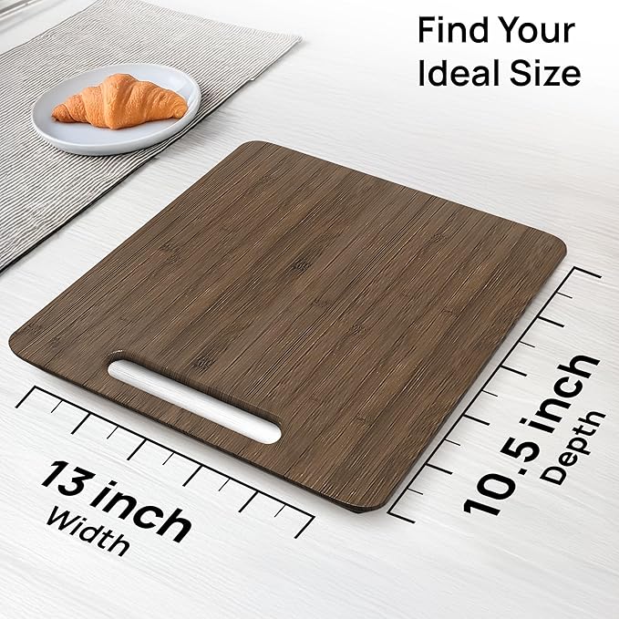 Ibyx Elegant Appliance Slider - Sliding Tray for Coffee Maker & Heavy Kitchen Appliances, Easy Slide, Made of Premium Bamboo, Space-Saving Kitchen Organizer, 40 lb Capacity, Brown - 13 x 10.5 Inch