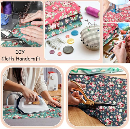 Nodsaw 14-Piece Vintage Floral Fat Quarters Fabric Bundles - 18" x 22" Pre-Cut 100% Cotton Quilting Fabric - Retro Floral Prints Material for Sewing, Quilting, and DIY Crafts