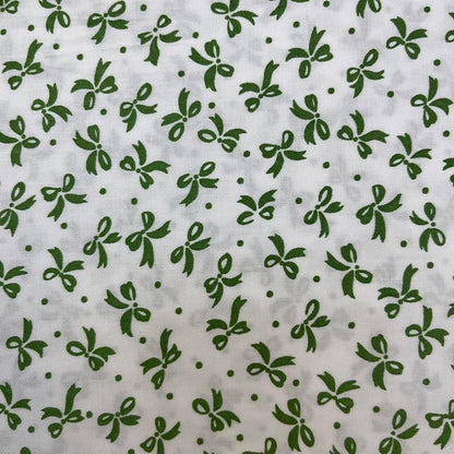 7 pcs 20" x 20" Cotton Fabric DIY Making Supplies Quilting Patchwork Fabric Fat Quarter Bundles DIY for Quilting Cotton Patchwork Cushions (Green Bow, 20" x 20")