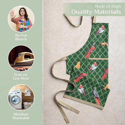 Maison d' Hermine 100% Cotton Apron for women with Pocket Kitchen Chef Apron for Men Cooking Spring Summer