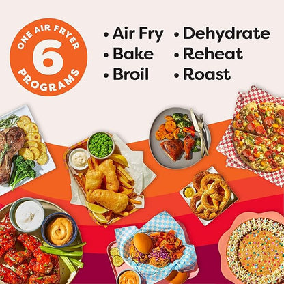 Instant Pot 4Qt VORTEX 6-in-1 Mini Air Fryer, Custom Program Options, Air Fry, Broil, Roast, Dehydrate, Bake, Reheat, Rosewater, 4 Quarts