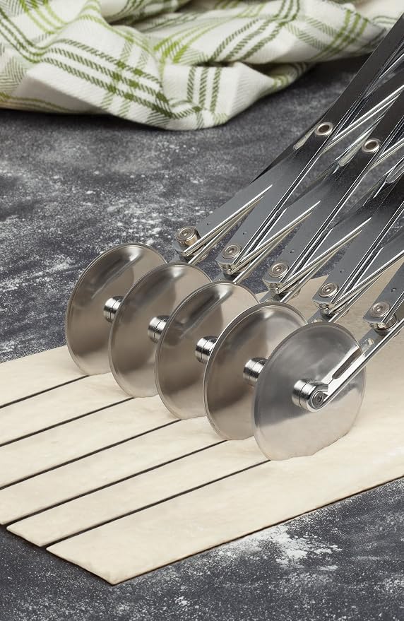 Fantes Expandable 5-Wheel Stainless Steel Dough Cutter, The Italian Market Original since 1906