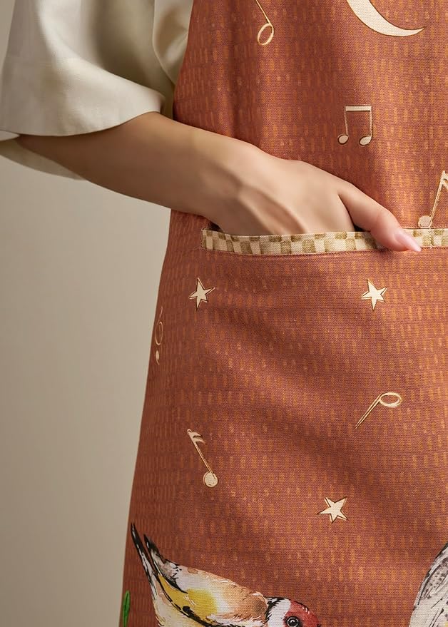 Maison d' Hermine 100% Cotton Apron for women with Pocket Kitchen Chef Apron for Men Cooking Spring Summer