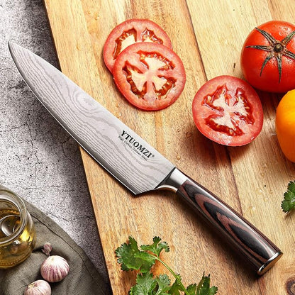 8" Chef's Knife, Professional 8-inch Chef Knife with Sheath, German High Carbon Stainless Steel Kitchen Knife for Home Cooks & Culinary Experts, Ergonomic Pakkawood Handle, Gift Box