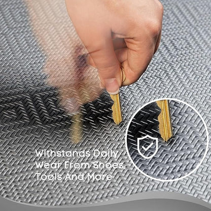 Ophanie Kitchen Mats for Floor, 3/4 inch Thick, 17x24 Anti Fatigue Cushioned Mat, Kitchen Rugs, Waterproof, Comfort Ergonomic Standing Mat for Office, Home, Sink, Grey Non-Slip Ridged Bottom