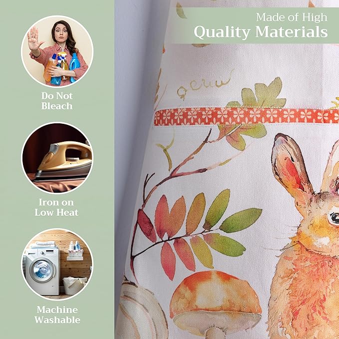 Maison d' Hermine 100% Cotton Apron for women with Pocket Kitchen Chef Apron for Men Cooking Spring Summer