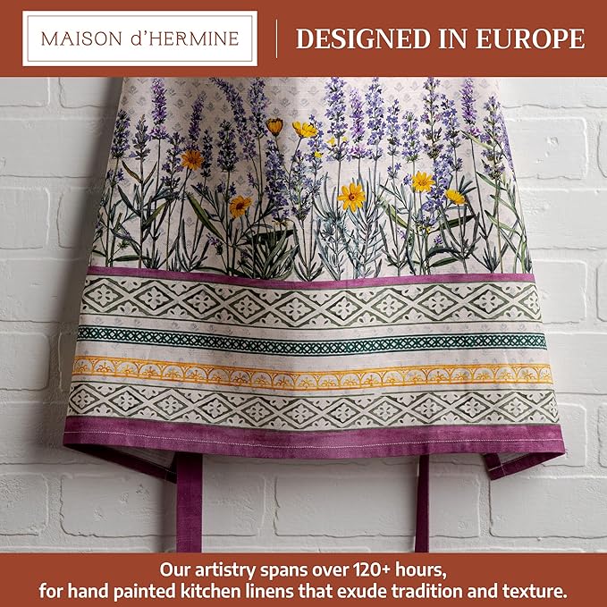 Maison d' Hermine 100% Cotton Apron for women with Pocket Kitchen Chef Apron for Men Cooking Spring Summer