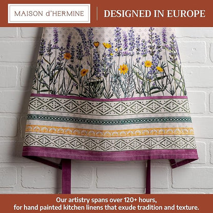 Maison d' Hermine 100% Cotton Apron for women with Pocket Kitchen Chef Apron for Men Cooking Spring Summer
