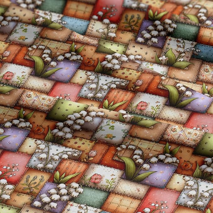 100% Cotton Fabric by the Yard – Turkish Quality Quilting & Sewing Fabric, 1 Yard x 1.69 Yards Wide, Patchwork Cotton for Crafts